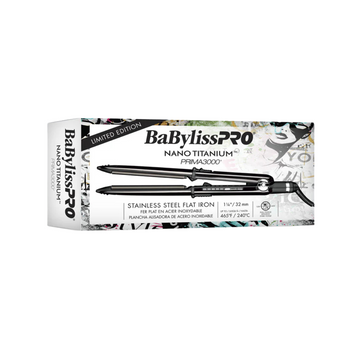 BaBylissPRO Nano Titanium Limited Edition Prima3000 1¼" Ionic Straightener Black