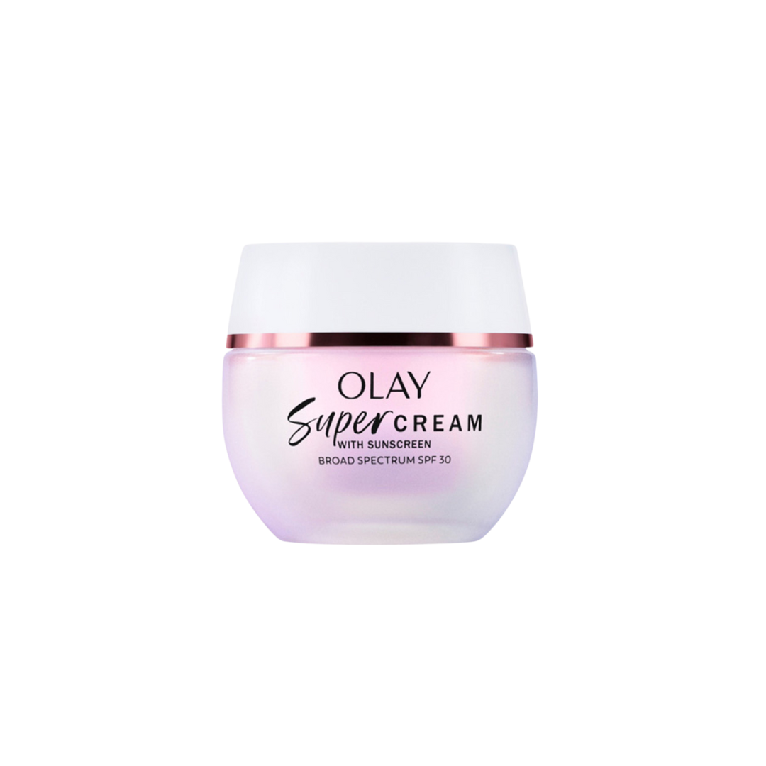 Olay Super Cream with Sunscreen SPF 30, Ultra Lightweight SPF Face Moisturizer