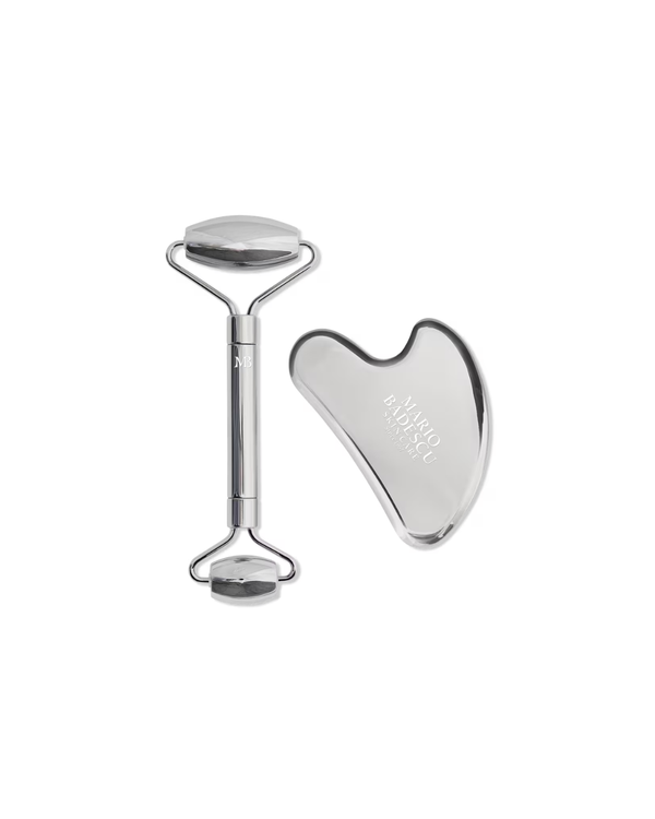 Stainless Steel Facial Roller and Gua Sha Set