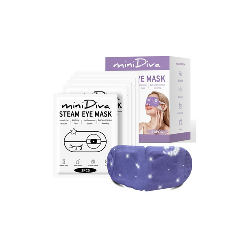 Minidiva Steam Eye Mask for Dry Eyes, 10Pcs Self