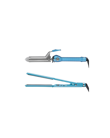 Babyliss Pro Nano Titanium Limited Edition 1.5" Ultra-Thin Flat Iron+ 1.25" Spring Curling Iron