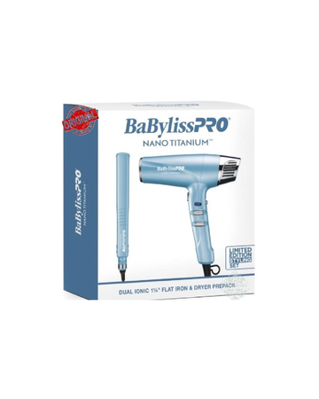 BaBylissPRO Nano Flat 1-1/4″ & Dryer