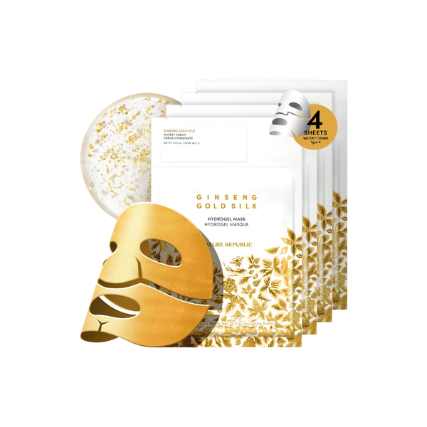 Ginseng Gold Silk Hydrogel Face Mask 4 Pack