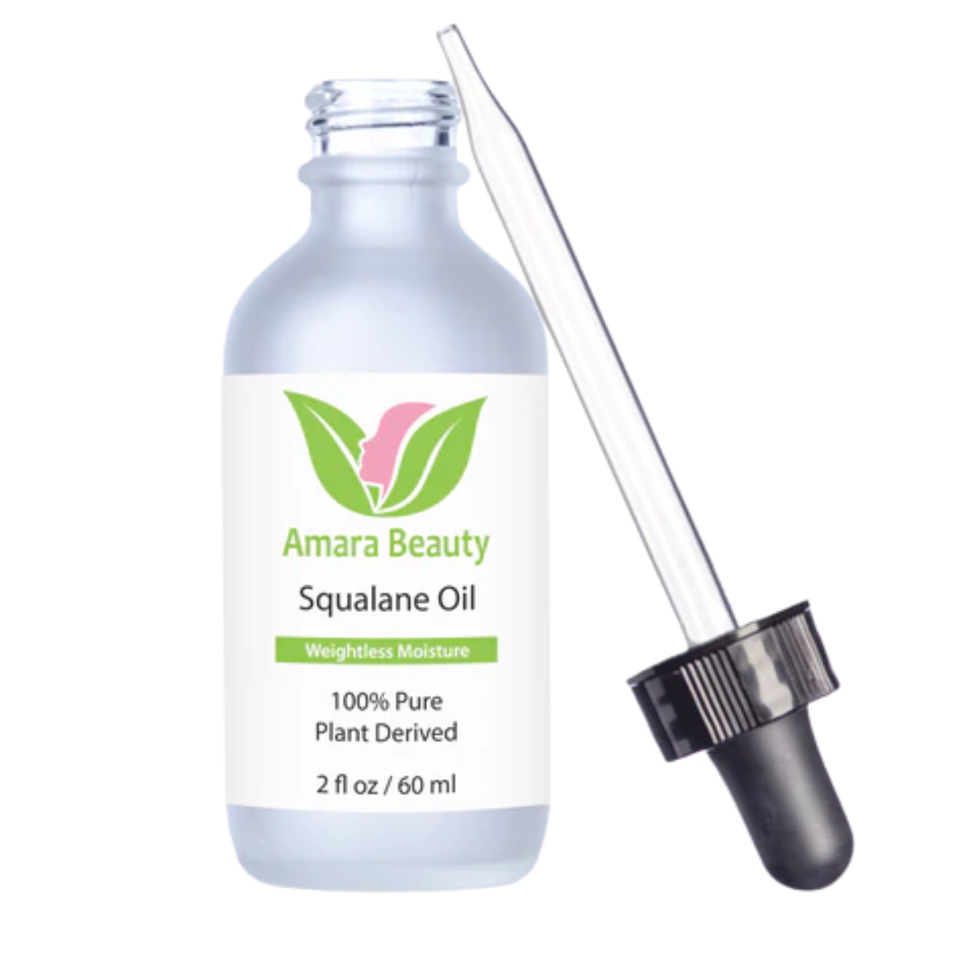 Squalane Oil Moisturizer 100% Pure & Plant Derived for Face, Body, Skin and Hair