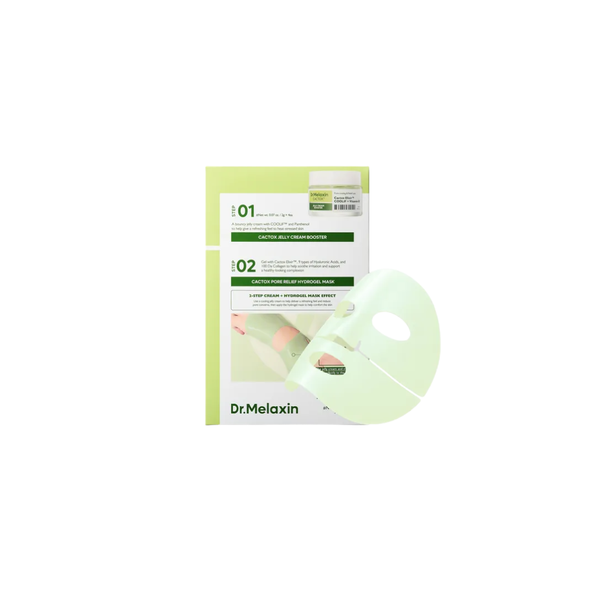 Cactox Jelly Cream Booster & Pore Relief Hydrogel Mask Set