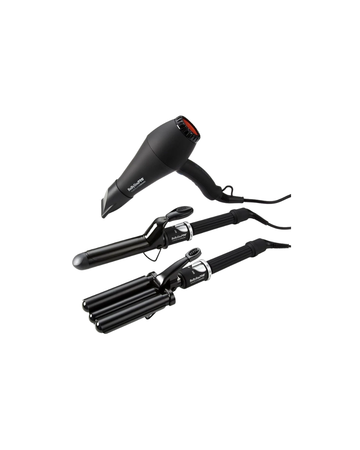 BaBylissPRO Limited Edition Porcelain Ceramic Hair Dryer, Curling Iron, and Triple Barrel Waver