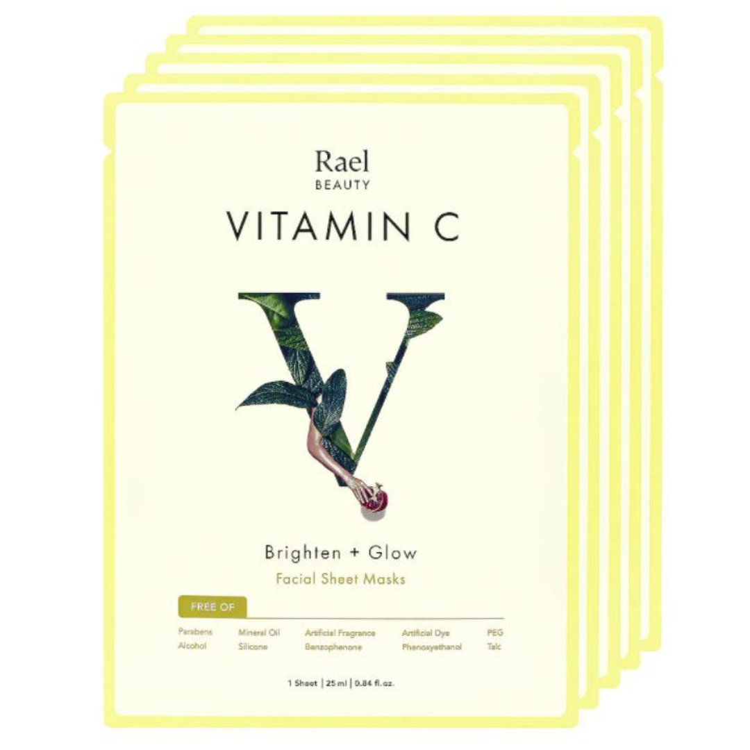 Brighten + Glow Facial Sheet Masks - rael beauty - youfromme